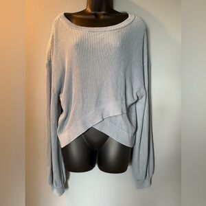 Lululemon Women's Sz 12 Reversible Crossover Sweater with Diagonal Hem Design